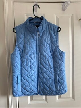 Talbots Light Blue Quilted Puffer Vest